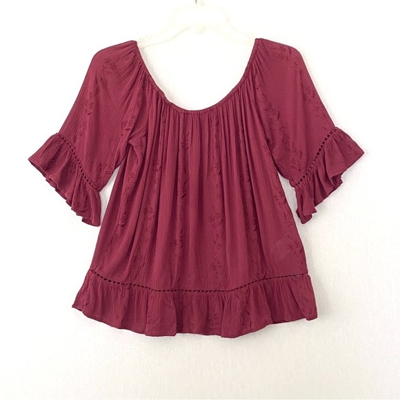 Superdry off shoulder bohemian style top - Picture 1 of 8